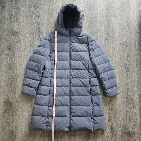 UNIQLO Gray Long Hooded Puffer Coat XL NWOT - Picture 9 of 11